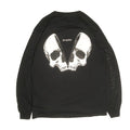 Empty Your Mind/Skull Long Sleeve T Shirt Black