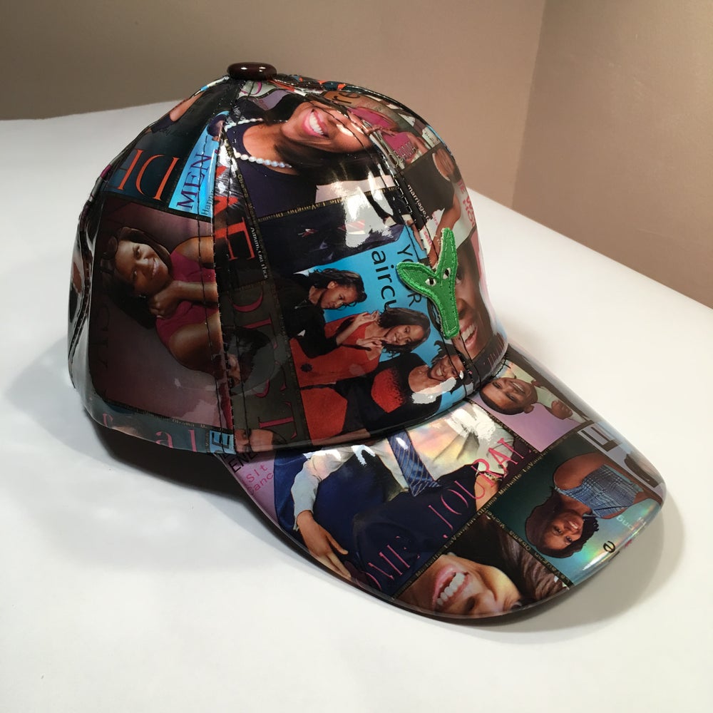 “Becoming” vegan patent leather hat