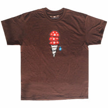 Load image into Gallery viewer, Mushrooms on a Cone T-Shirt Heather Broewn
