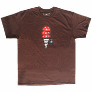 Mushrooms on a Cone T-Shirt Heather Broewn