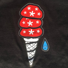 Load image into Gallery viewer, Mushrooms on a Cone T-Shirt Black
