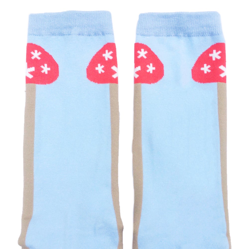 Mushroom Groeing Tall Socks Air Blue