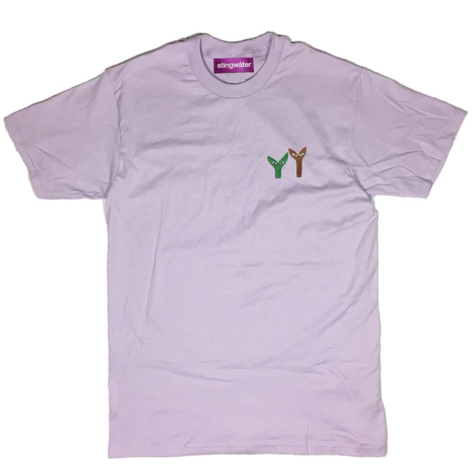 Aapi and Aya embroidered patch t-shirt lavender