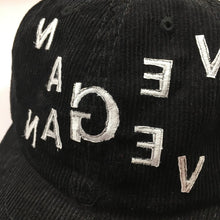 Load image into Gallery viewer, Aspiring vegan corduroy hat black
