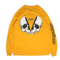 Empty Your Mind/Skull Long Sleeve T Shirt Yellow