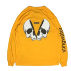 Empty Your Mind/Skull Long Sleeve T Shirt Yellow
