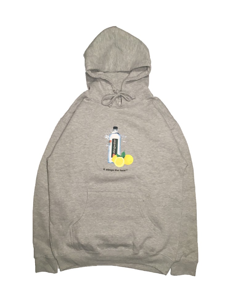 Lemon sting hoodie heather grey