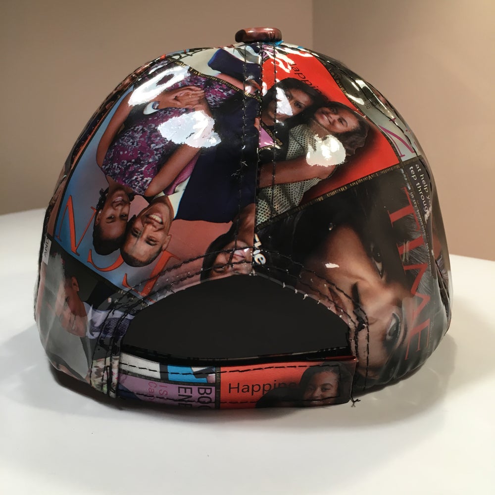 “Becoming” vegan patent leather hat