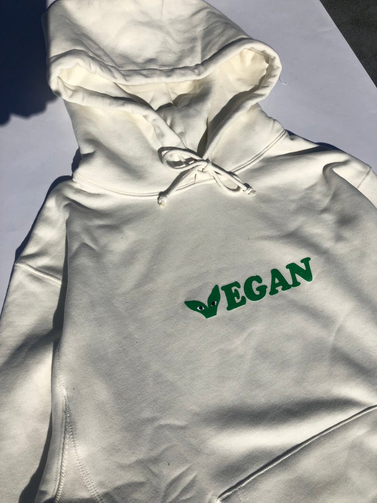 Vegan Hoodie Bone White