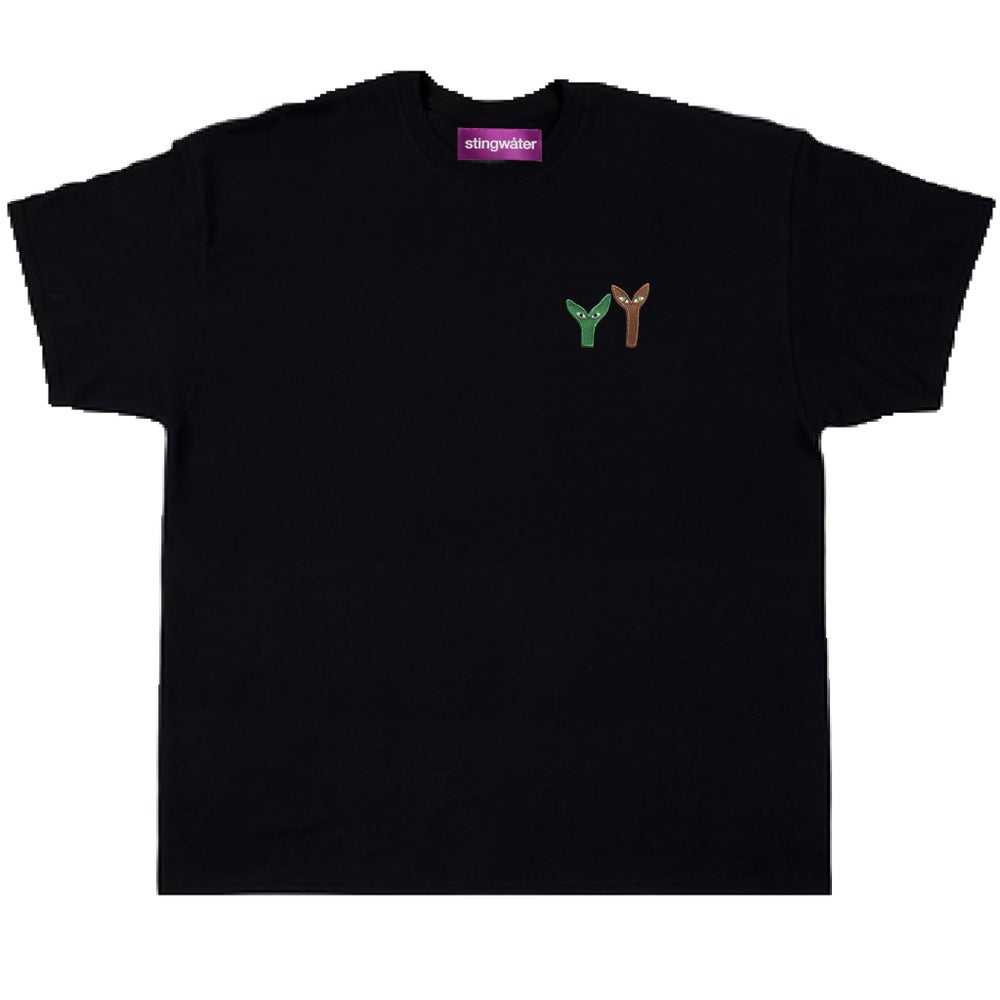 Aapi and Aya embroidered patch t-shirt black