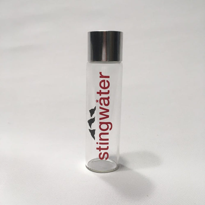Stingwater Glass Vial Mountain logo