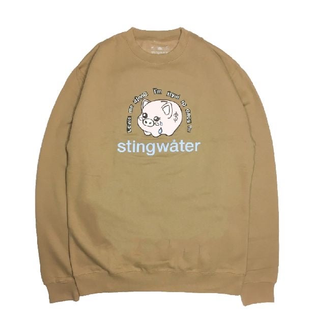 Leave Me Alone I'm Tryin' to Groe Crewneck Sweatshirt Sand