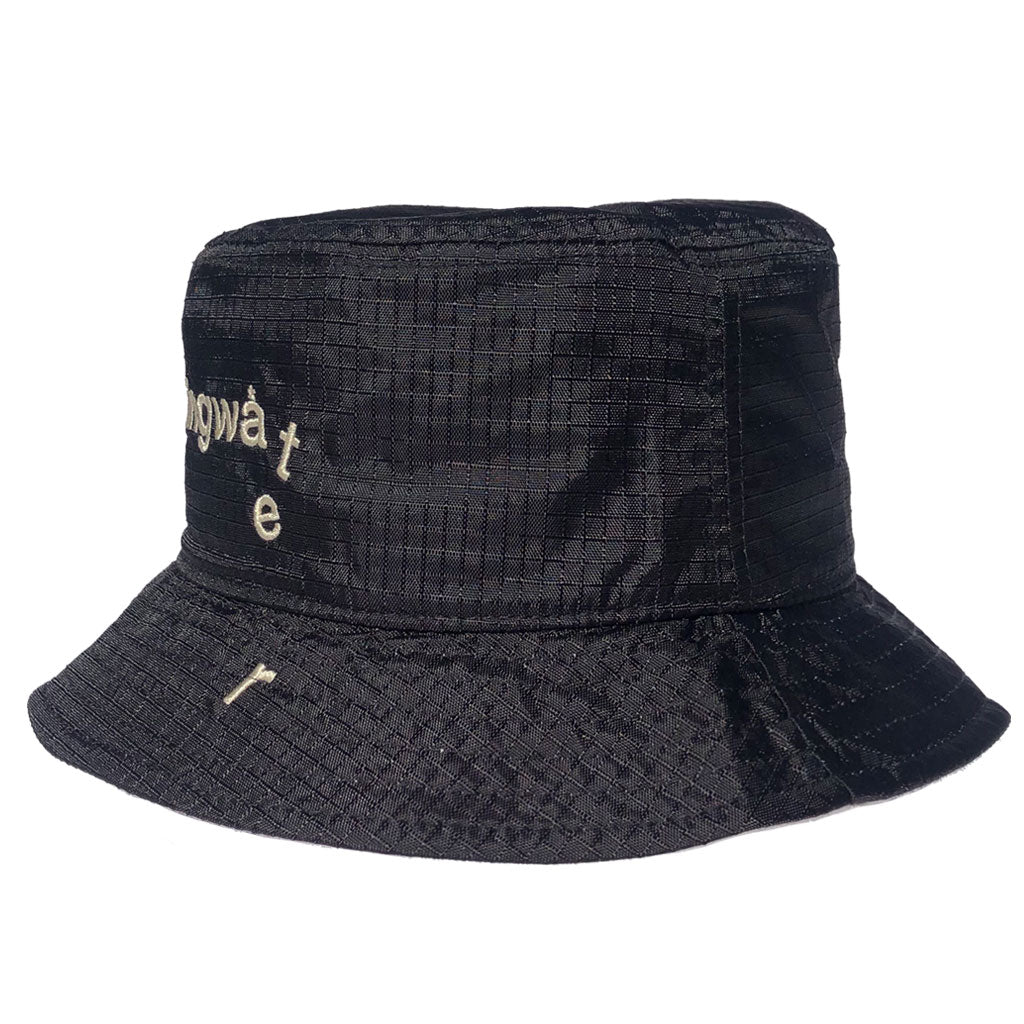 Nylon Melting Logo Crusher Hat Black