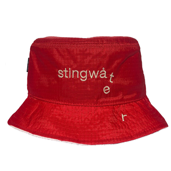 Nylon Melting Logo Crusher Hat Red