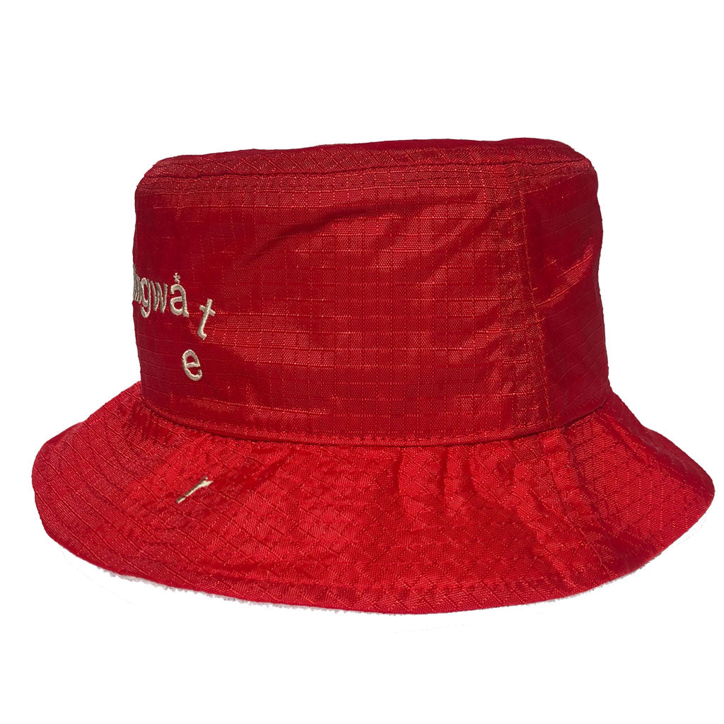 Nylon Melting Logo Crusher Hat Red