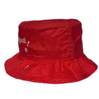 Nylon Melting Logo Crusher Hat Red