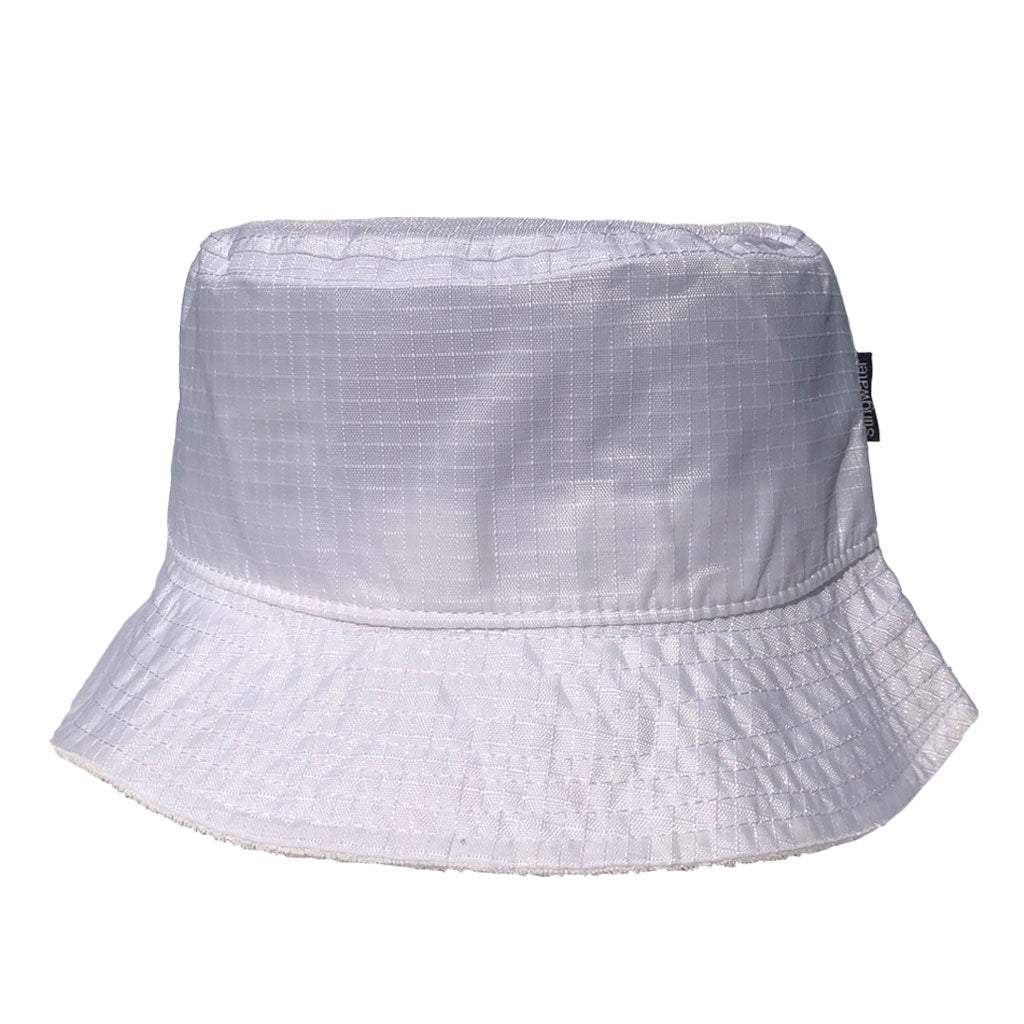 Nylon Melting Logo Crusher Hat White