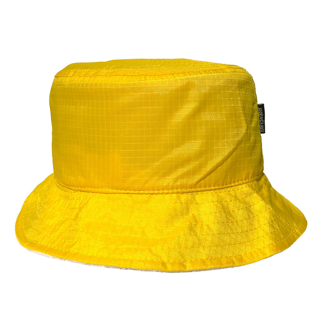 Nylon Melting Logo Crusher Hat Yellow