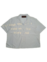 Load image into Gallery viewer, “This is not a fairy tale” oversized button down shirt sky blue
