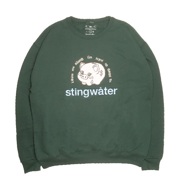 Leave Me Alone I'm Tryin' to Groe Crewneck Sweatshirt Forest Green