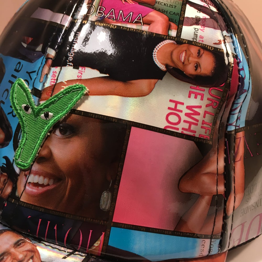“Becoming” vegan patent leather hat