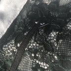 Black Aya white leather shorts