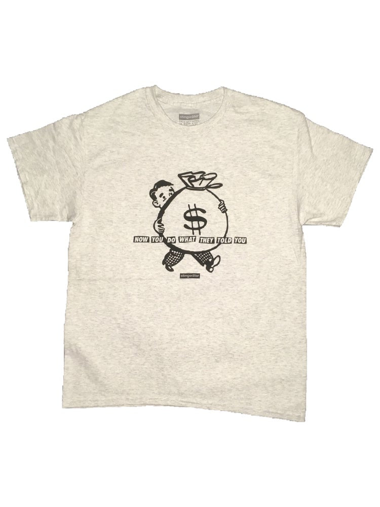 PAID 2 SK8 T Shirt Light Grey