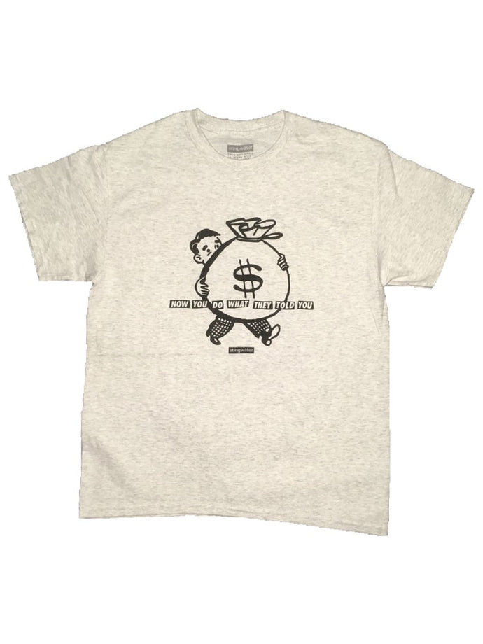 PAID 2 SK8 T Shirt Light Grey