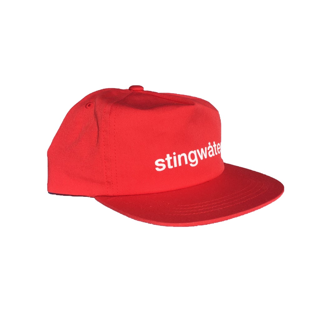 Stingwater Logotype Unstructed Hat Red