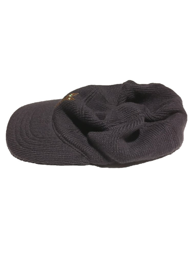 Aya knitted camp hat navy