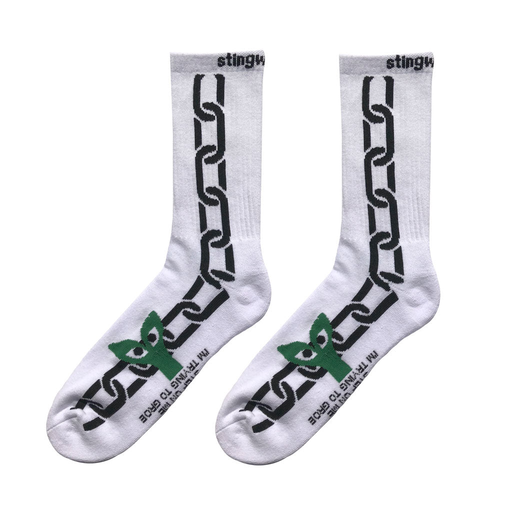 Aapi in Chains Socks White