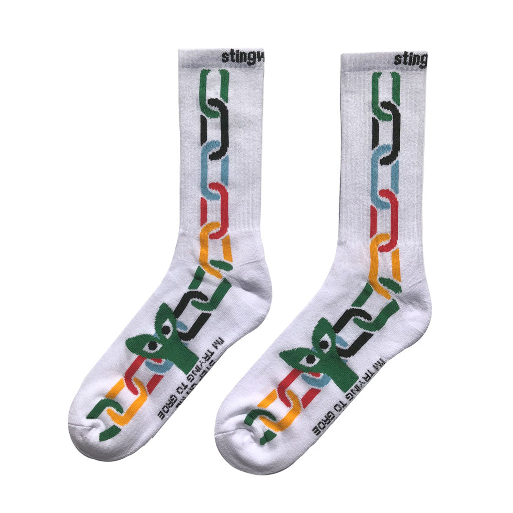 Aapi in Chains Socks White/Multi