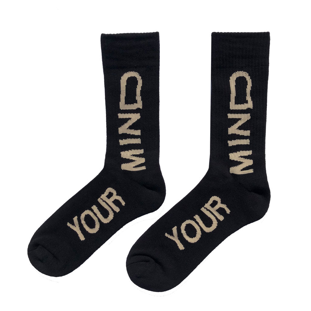 Empty Your Mind Socks Black