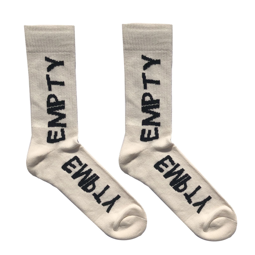 Empty Your Mind Socks Off White