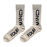 Empty Your Mind Socks Off White