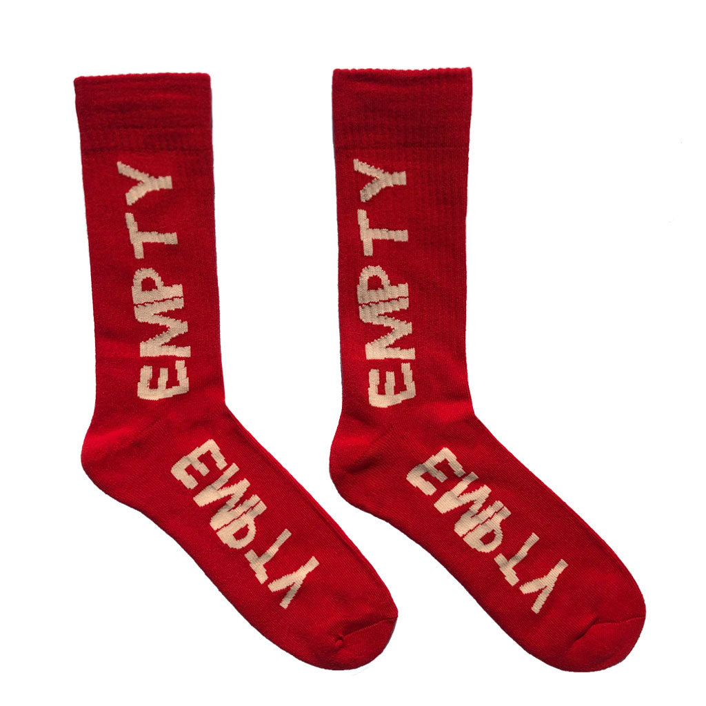 Empty Your Mind Socks Red