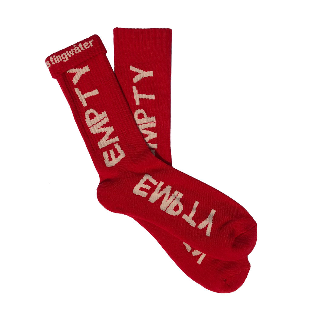 Empty Your Mind Socks Red