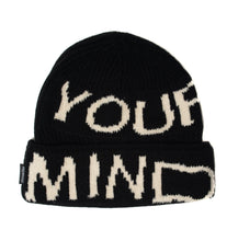 Load image into Gallery viewer, Empty Your Mind Knit Fold Beanie Black
