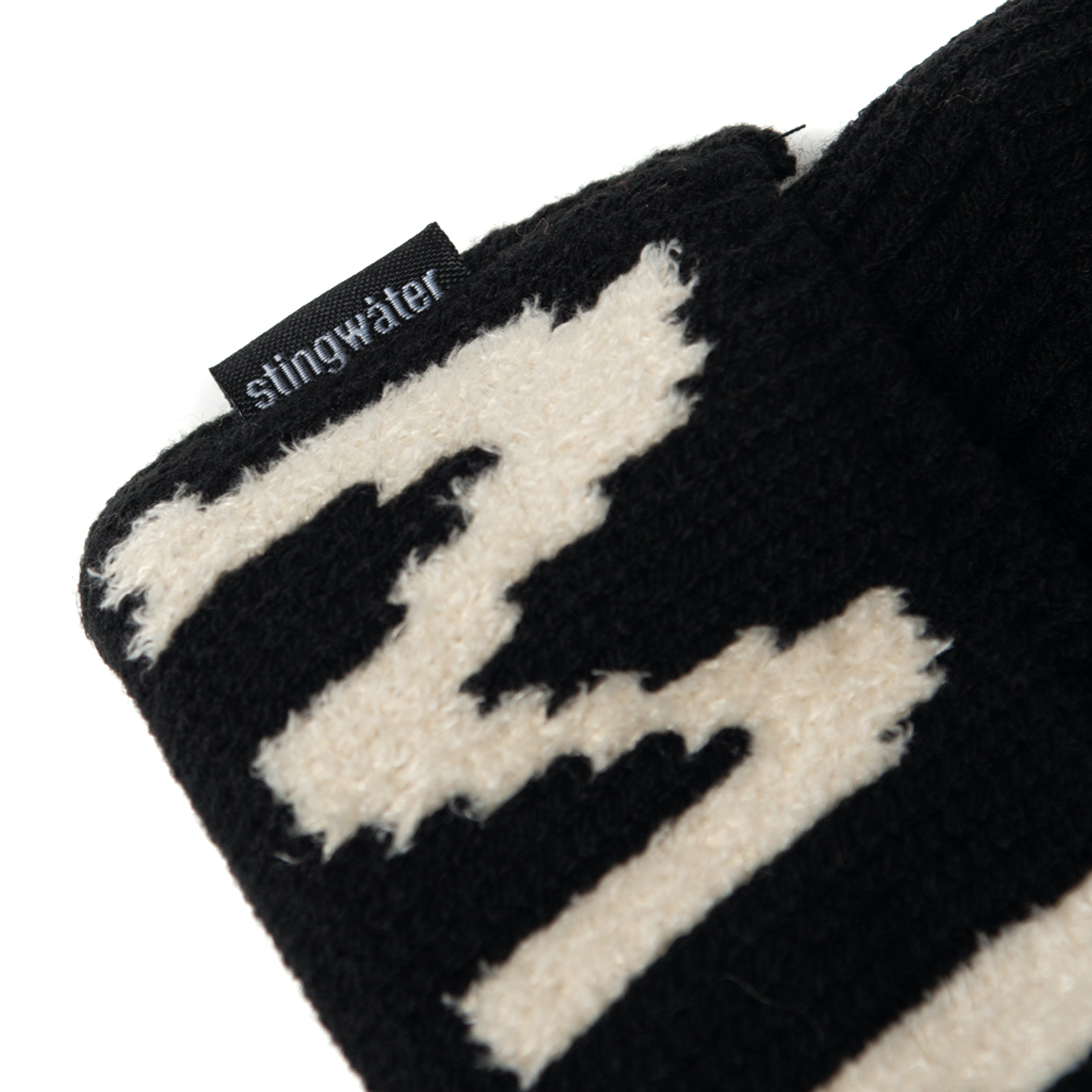 Empty Your Mind Knit Fold Beanie Black