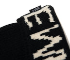 Empty Your Mind Knit Fold Beanie Black