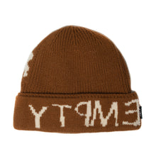 Load image into Gallery viewer, Empty Your Mind Knit Fold Beanie Cardboard Brown
