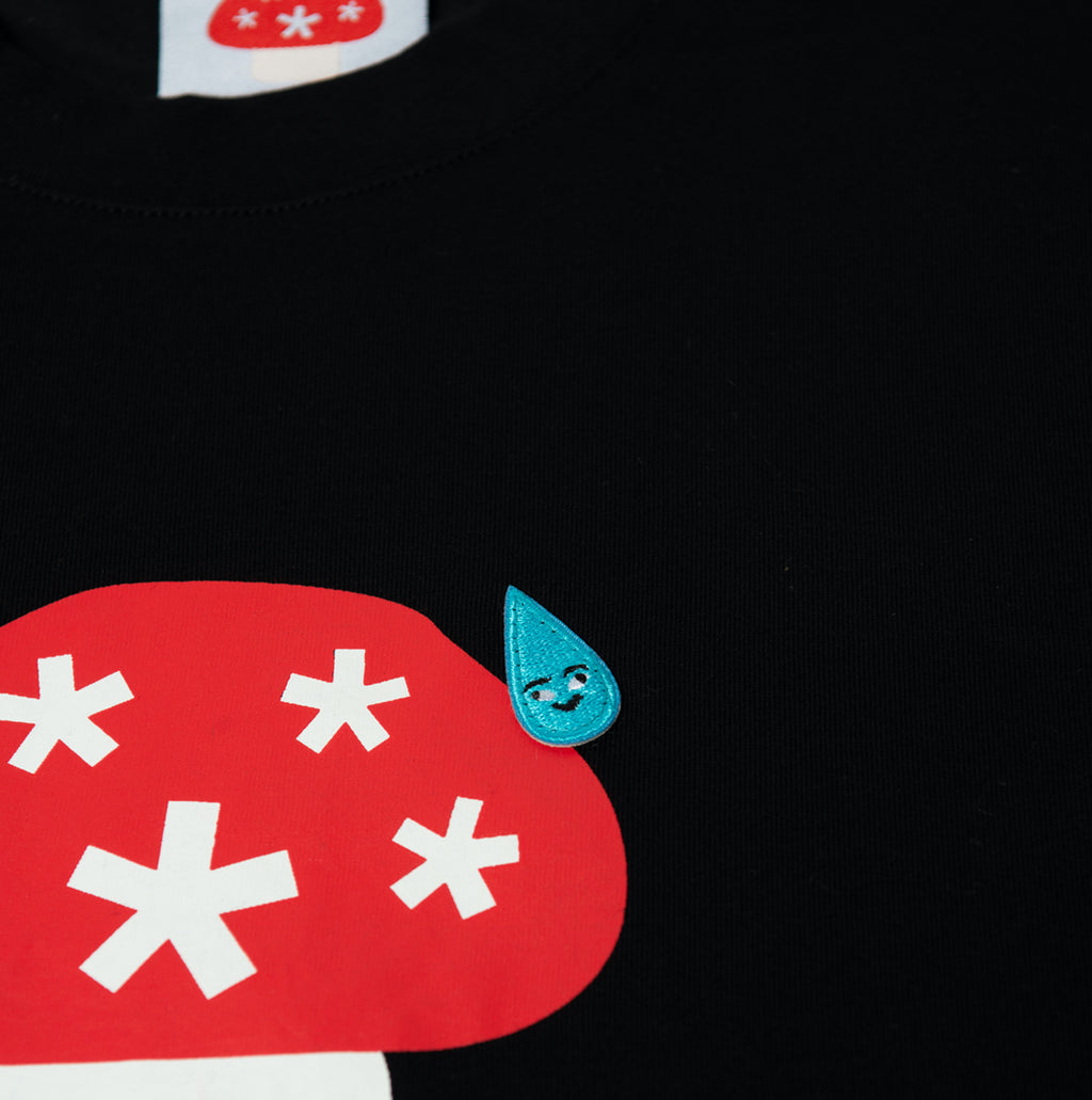 Aga and V Speshal Water Patch T-Shirt Black