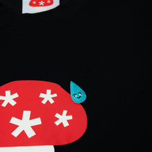 Load image into Gallery viewer, Aga and V Speshal Water Patch T-Shirt Black
