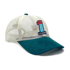 Number 1 Trucker Hat White/Nightshade Green