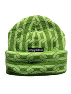 Heavy chain knit balaclava alkaline green