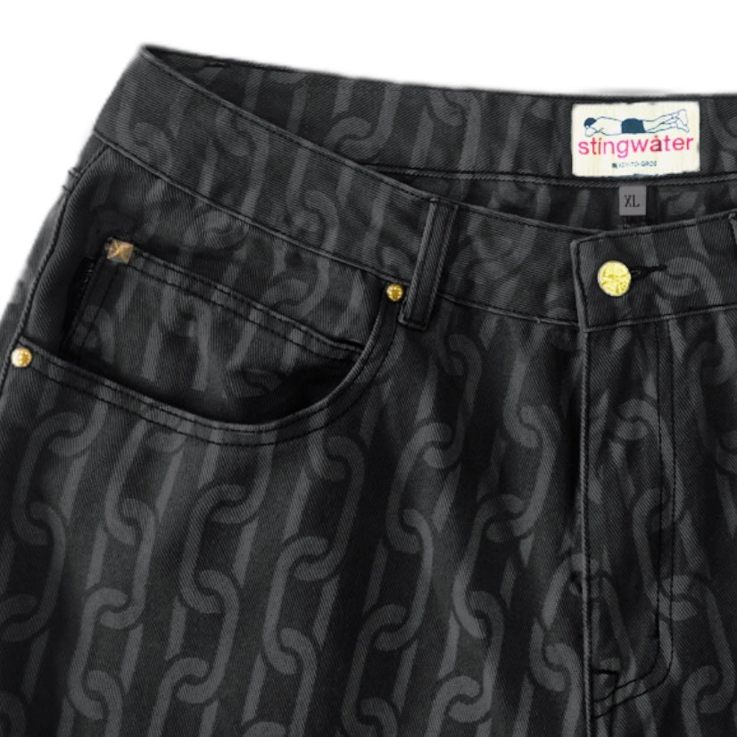 Stingwater Chain Twill Pants Black