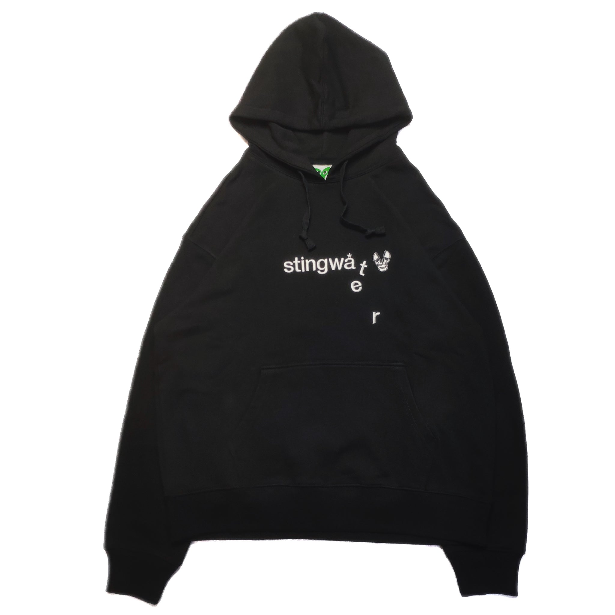 Classic melting logo and skull patch Hoodie Black – stingwater