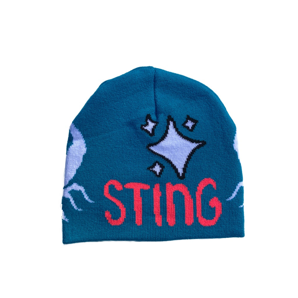 Double Sting Scorpion Beanie Teal