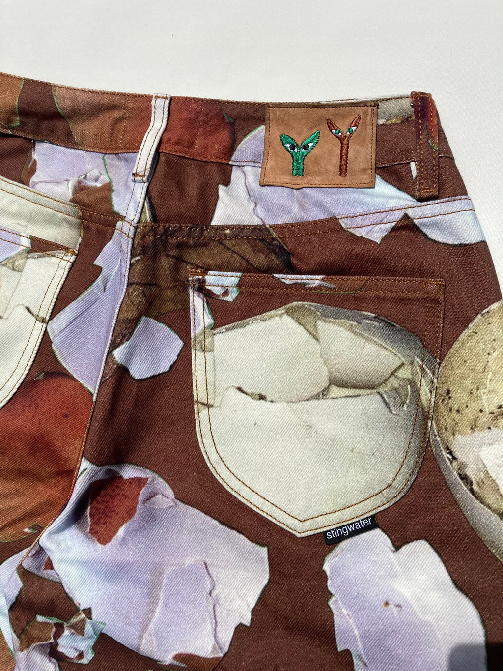 "Walking on Egg shells" Twill Pants Brown