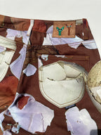 "Walking on Egg shells" Twill Pants Brown